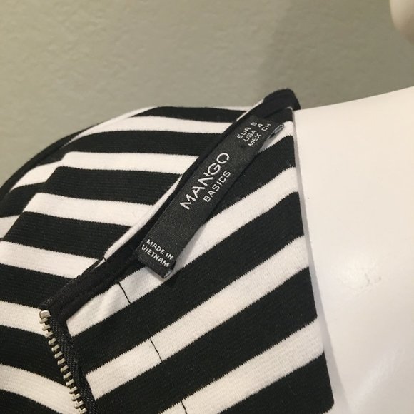 Mango | Black & White Striped Dress - Picture 5 of 6